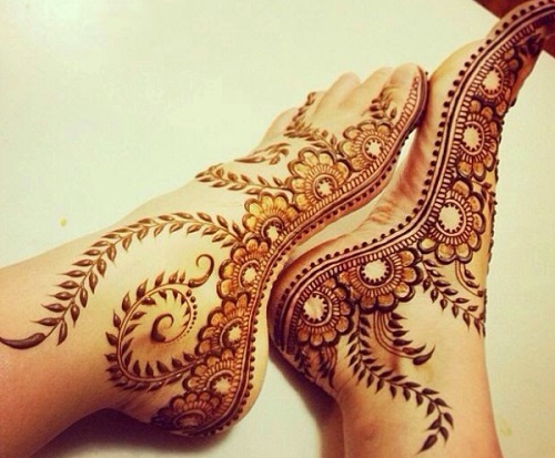 Arabic Henna Design for Feet