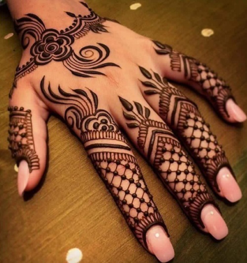 Finger Arabic Mehndi Design For Diwali
