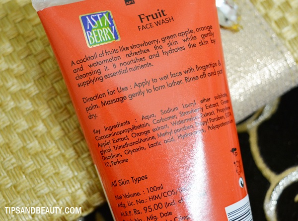 astaberry fruit face wash review 2