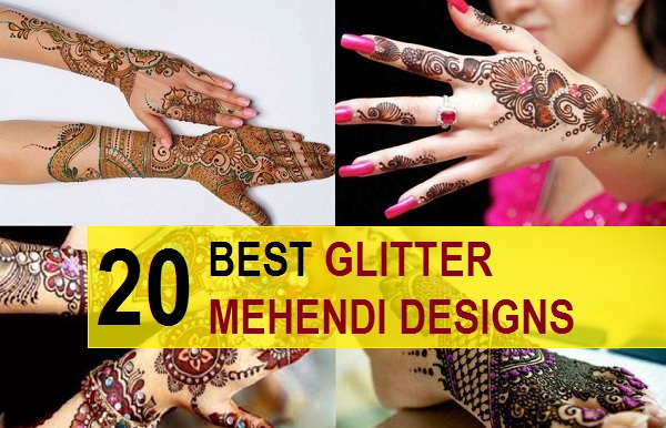 best glitter mehendi designs