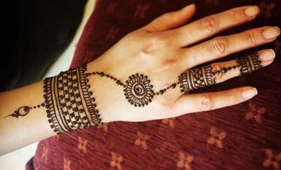 Simple Jewellery Inspired Mehndi Designs For Hand  K4 Fashion