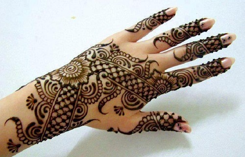 Trendy Back Finger Mehndi Design