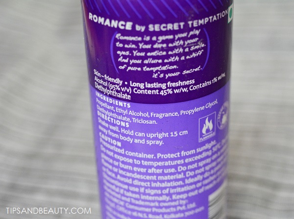 Secret Temptation Deodorant Romance Review and Price