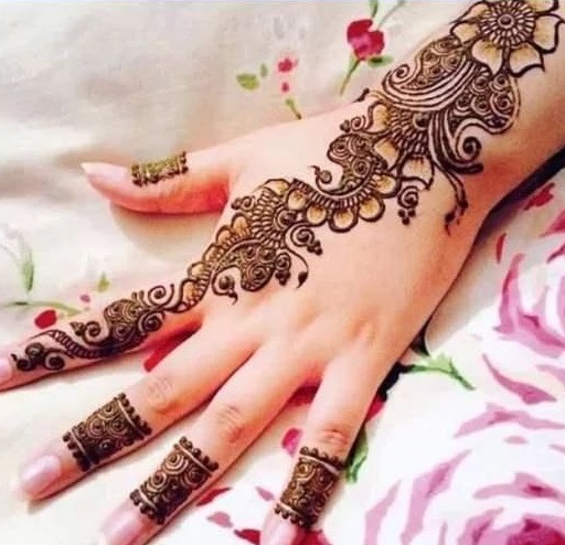 single line mehendi designs