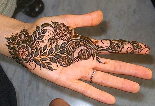 single line mehendi 