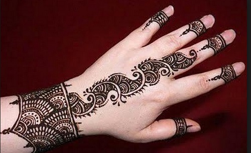 single line mehendi 