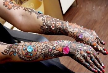 Luxurious Stone Studded Mehendi