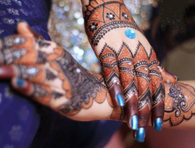 Geometric Stone Studded Mehendi