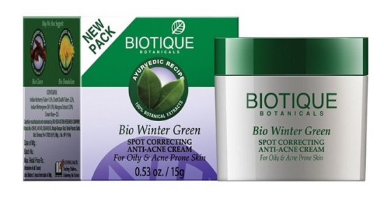 Biotique Bio Winter Green Spot Correcting Anti Acne Cream for Oily & Acne Prone Skin 2