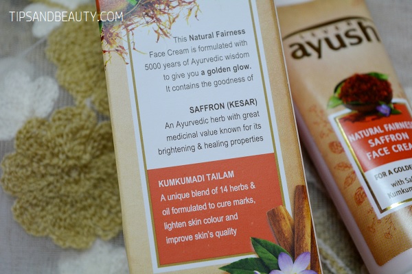 Ayush natural fairness saffron face cream use