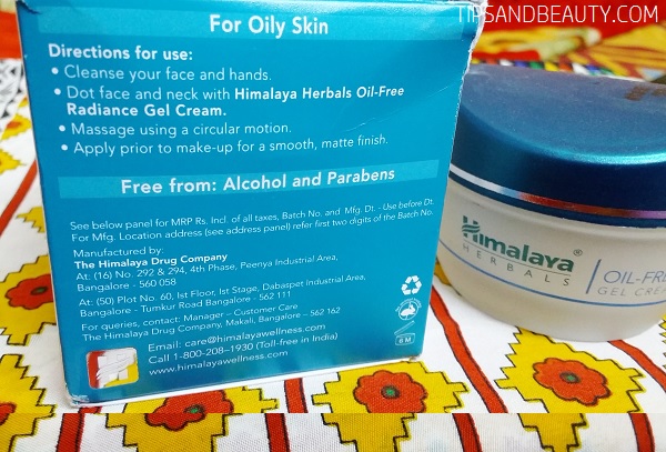 Himalaya Oil Free Radiance Gel Cream Review 2