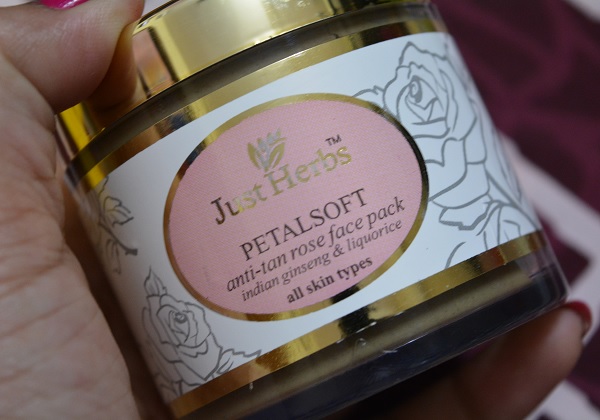 Just herbs anti tan rose face pack