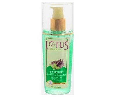 Lotus herbal Liquorice green tea fairness gel