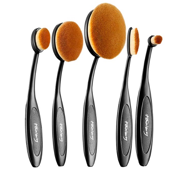 Foolzy BR-20B Oval Makeup Brush Set