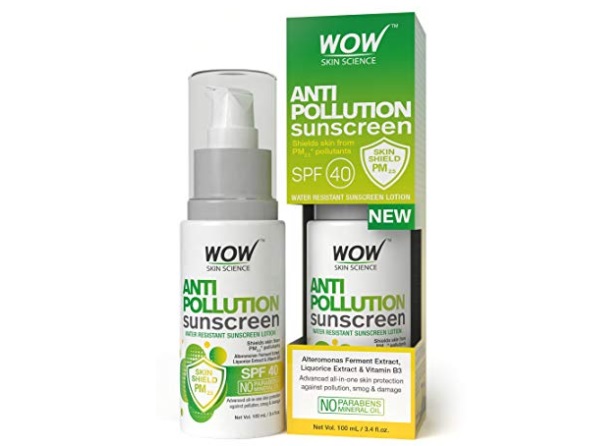 WOW Anti Pollution SPF40 sunscreen for oily skin