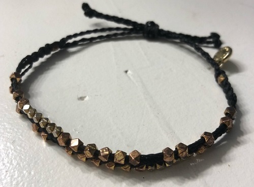 Unisex Anklet with Metallic Beads