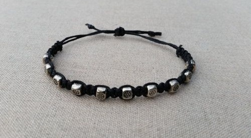 Beaded Black Thread Design