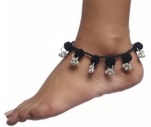 Tribal Black Thread Anklet