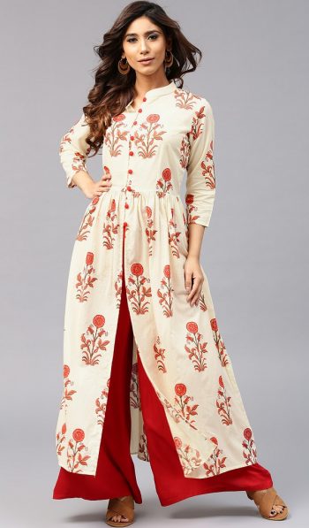 Stylish Printed A-Line Formal Kurta