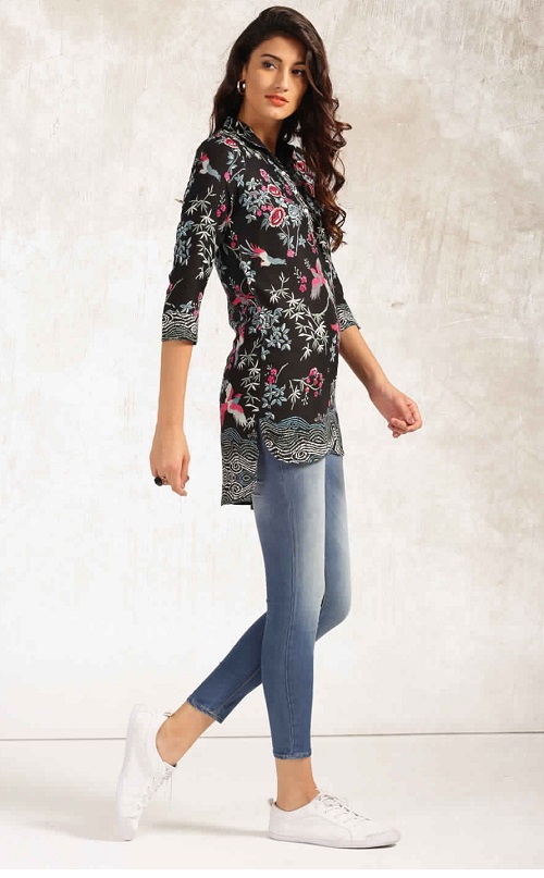 Jeans and short kurti