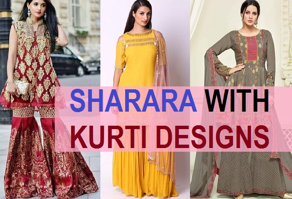 sharara suit with long kurti