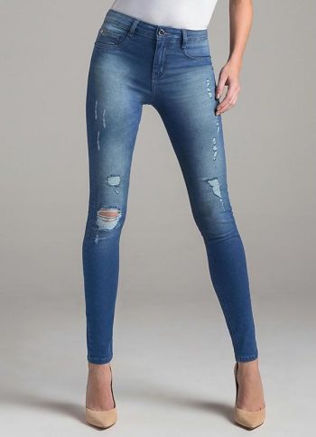 Skinny High Waisted Distressed Jeans