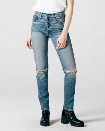 Torn High Waist Jeans For Women