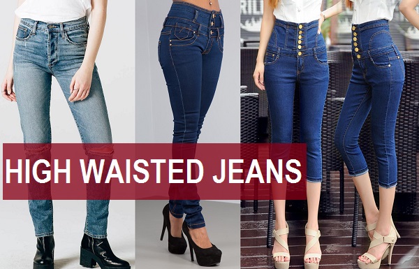high waisted jeans featured