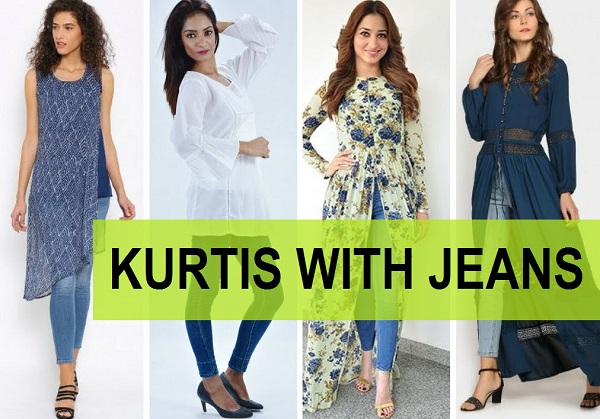 kurtis with jeans designs for women