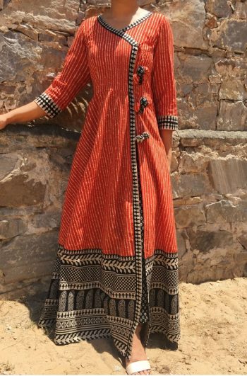 Angrakha Kurta dress for Ladies