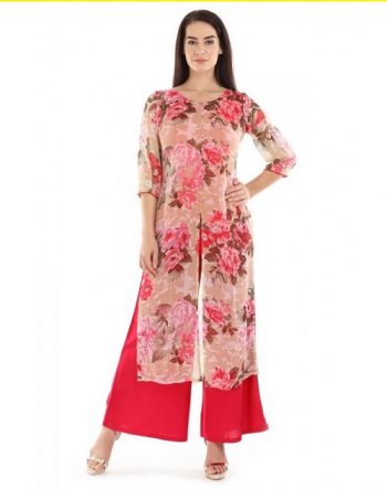 Floral Printed kurti with Palazzo