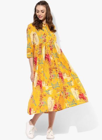 Floral Print Anarkali kurta