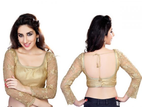 golden blouse designing