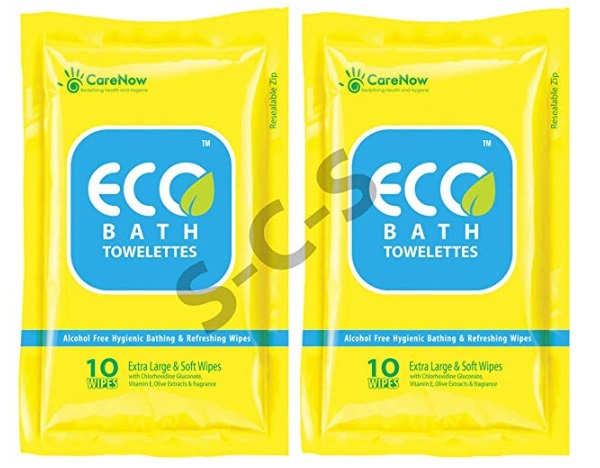 ECO Bath Alcohol free Hygienic and Antiseptic Large Bathing Wipes
