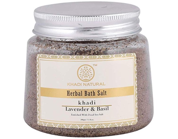 Khadi Natural Lavender and Basil Bath Salt