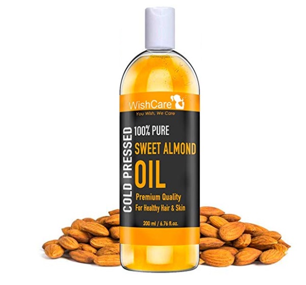 WishCare Pure Cold Pressed Sweet Almond Oil for Hair and Skin