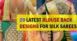 20 latest blouse back neck designs for pattu silk sarees