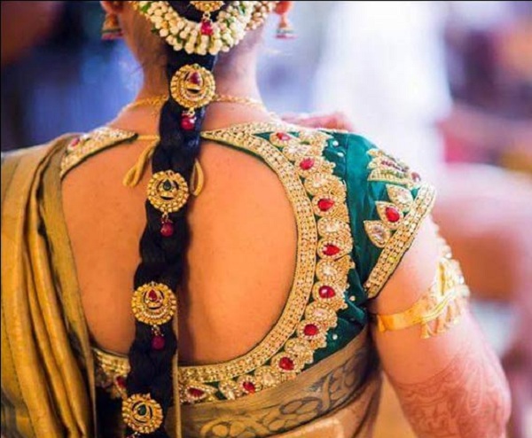 20 Latest Blouse Back Neck Designs For Pattu Silk Sarees 2020