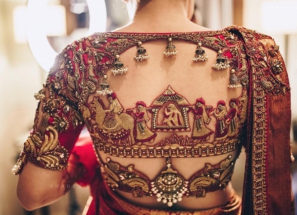 Bridal Back Design for Pattu saree
