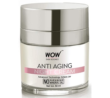 WOW Anti Aging No Parabens & Mineral Oil Night Cream,