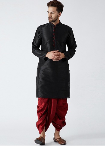 Black Dhoti Kurta For Parties