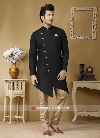 Black Pathani Suit For Marriage
