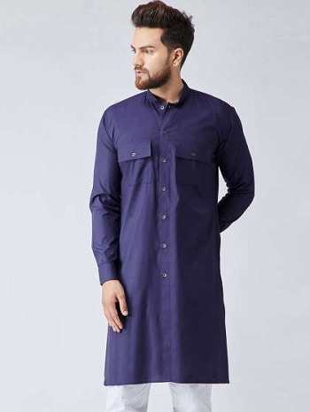 Blue Pathani Kurta Pajama