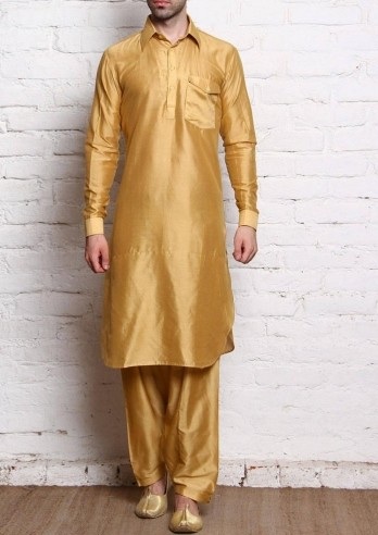 Gents Trendy Silk Pathani Kurta