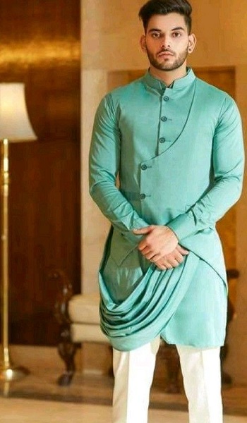 Green Pathani Kurta