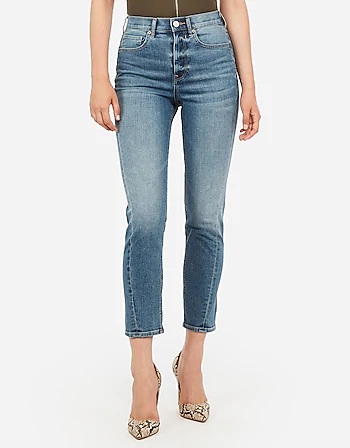 High Waist Ankle Length Jeans