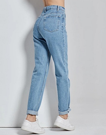 High Waisted Boyfriend Jeans