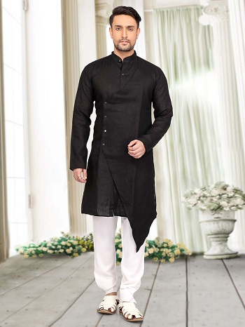 Indo Western Black Kurta Pajama