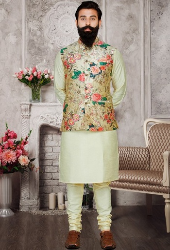 Kurta With Floral Jacket