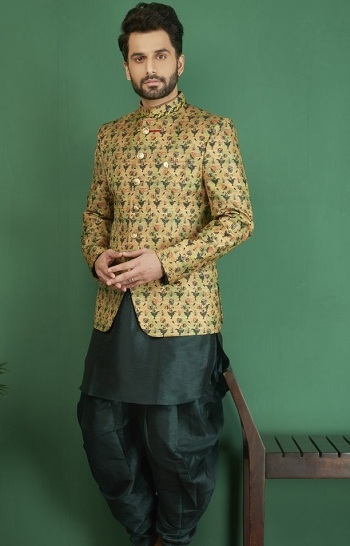 Mens Kurta Pajama Design in Green